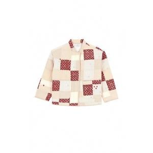 NEW SCARLETTE ATELIERS women's patchwork jacket in red